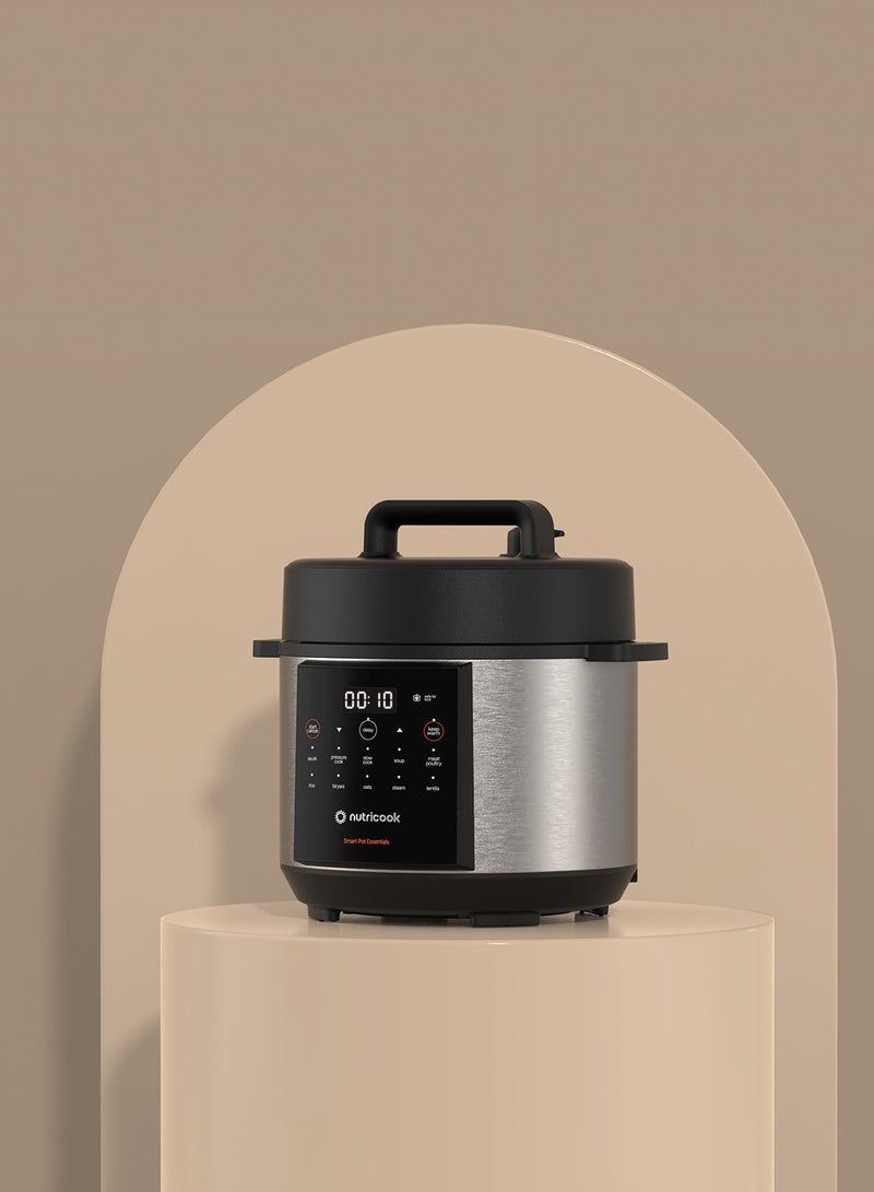 nutricook Smart Pot Essentials 900W, 4L, 9 In 1 Electric Pressure Cooker, Slow Cooker,Rice Cooker, Steamer, Sauté Pot & More, 11 Smart Programs, 2-Year Warranty 4 L 900 W SP150 Silver/ Black  - Image 3