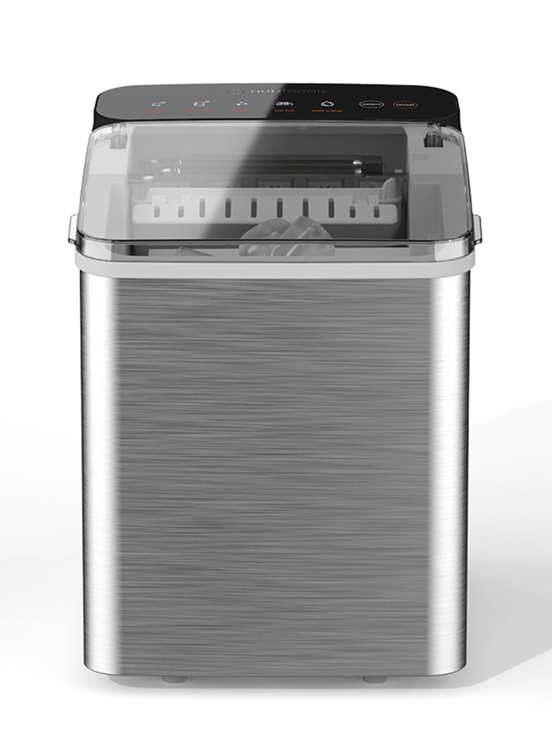 nutricook Icy Bullet Ice Maker, Rapid 7-Minute Ice Production, Bullet-Shaped Ice, Self-Cleaning, Compact & Portable, 2-Year Warranty 1 L 150 W ICY510ME Silver  - Image 2