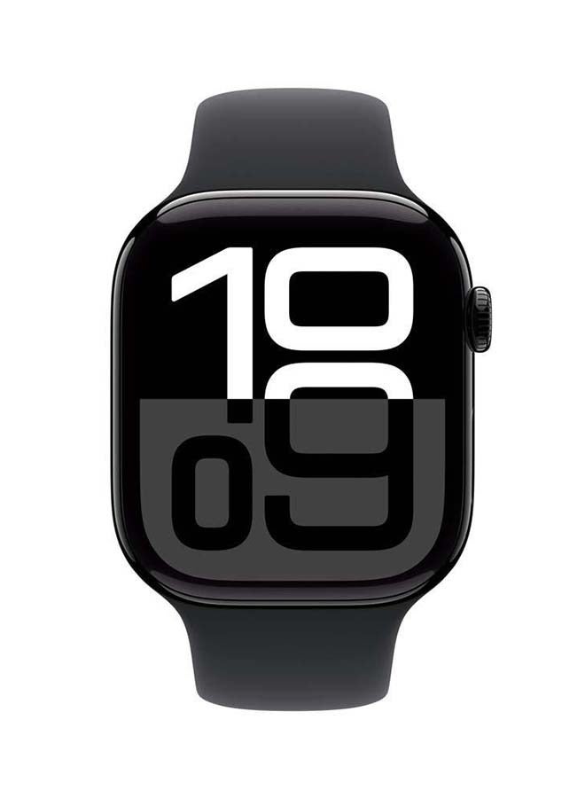 Apple - Watch Series 10 GPS 42MM Jet Black Aluminium Case with Black Sport Band SM Jet Black Aluminium - Image 1