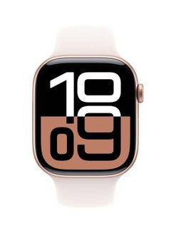 Apple Watch Series 10 GPS 46MM Rose Gold Aluminium Case with Light Blush Sport Band ML Rose Gold Aluminium  - Image 1