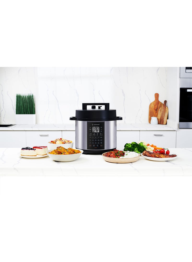 nutricook Smart Pot 3 1200W, 12 in 1 Electric Pressure Cooker, Rice Cooker, Sous Vide, Sterilizer, Yogurt Maker & More, 17 Smart Programs, 3 Favorite Buttons, 2-Year Warranty 6 L 1200 W SP320 Silver/ Black - Image 4