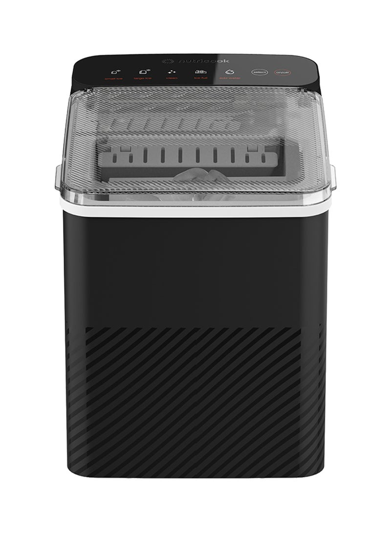 nutricook - Icy Bullet Ice Maker, Rapid 7-Minute Ice Production, Bullet-Shaped Ice, Self-Cleaning, Compact & Portable, 2-Year Warranty 1 L 150 W ICY510ME Black - Image 1