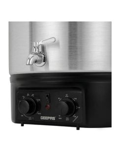 GEEPAS 27 Liter Electric Water Boiler | Stainless Steel | Timer & Temperature Control | Black/Silver 27 L 2000 W GK38077 Black/Silver  - Image 4