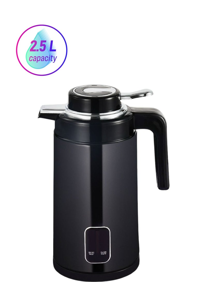 دي إل سي  Electric Kettle (Thermos) – Easy Hot Beverage Preparation & Long Heat Retention 2.5 L 1360 W SH-347 Black  - Image 1