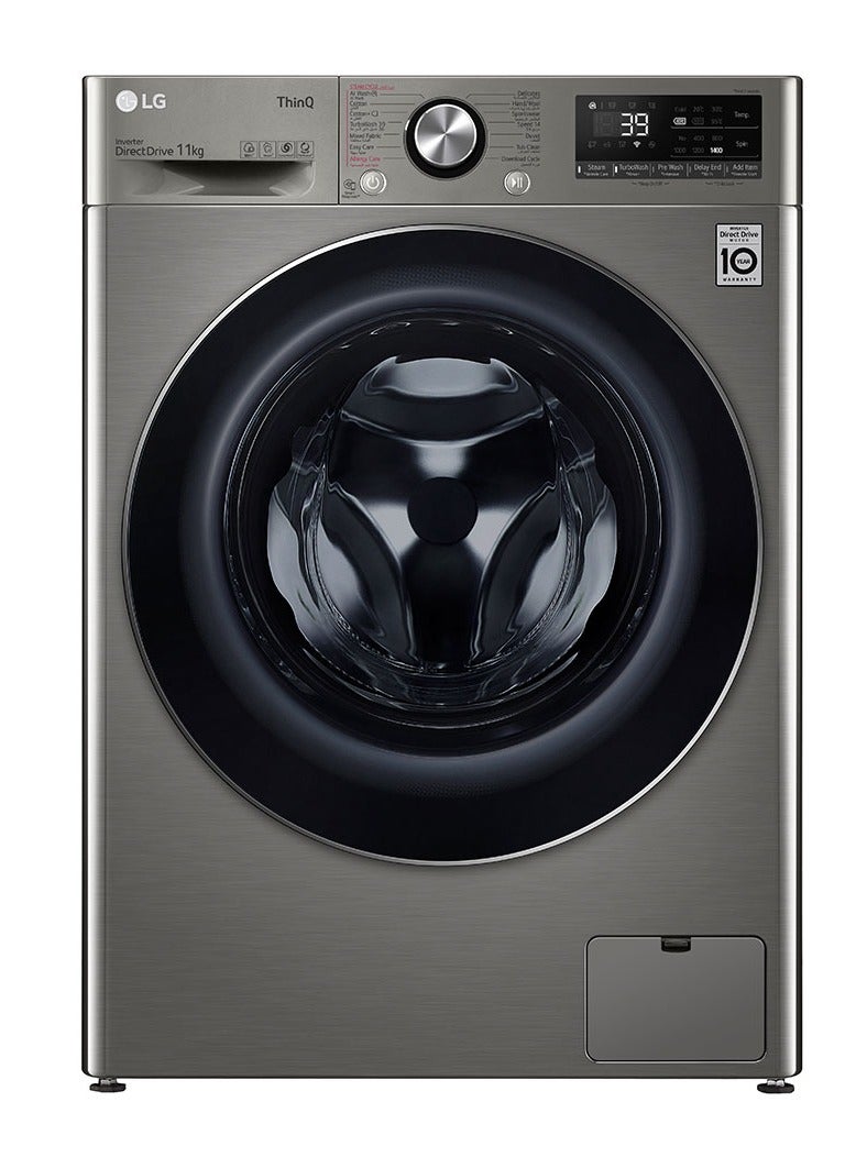 إل جي LG Vivace 11KG Front Load Inverter Washing Machine, Silver - F4Y9EWG2PV 11 kg F4Y9EWG2PV Silver  - Image 1