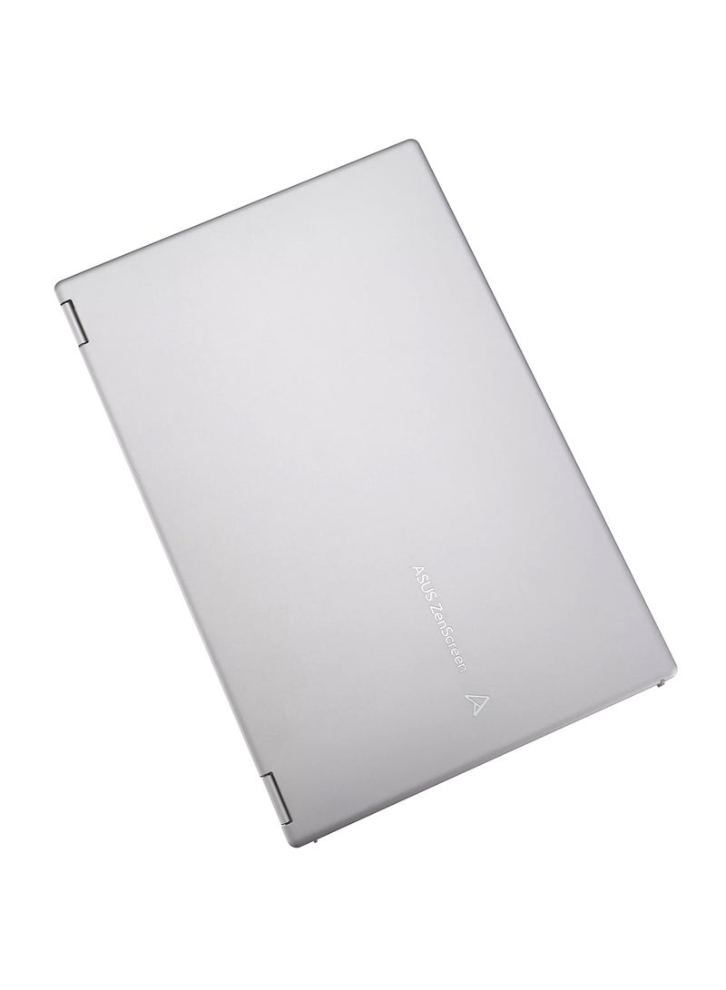 أسوس - ZenScreen Duo OLED Foldable Portable Monitor, Dual 14" OLED Display, FHD Resolution, 60Hz Refresh Rate, 1ms (GtG) Response Time, 1073.7m Color Display | MQ149CD Silver - Image 1