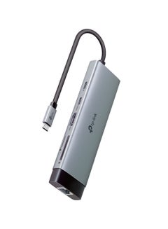 TP-LINK UH9120C 9-in-1 USB Type-C Hub, 4K@60Hz HDMI, 1Gbps Ethernet, 100W Power Delivery, 1x USB-C (5Gbps), 3x USB-A (5Gbps), SD & microSD UHS-I Slots, Plug & Play for Mac, Windows, Linux, iOS, Android Silver  - Image 1