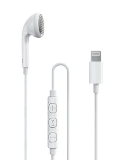 Mono Earphone with Lightning Plug & In-Line Remote, Hands-Free Calling, Crystal Clear Audio, Ergonomic Fit, 1.2M Cable BH1004 Black