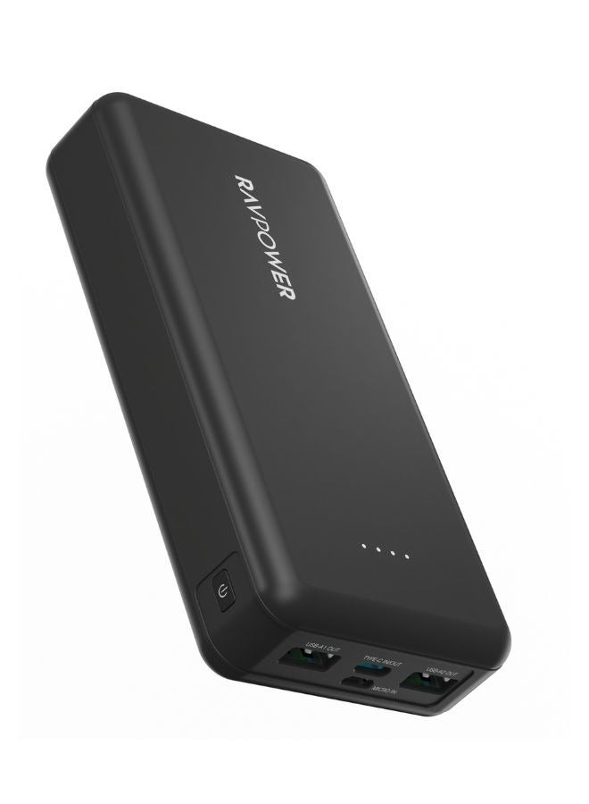 RAVPOWER 5-in-1 Travel Charging Combo, Power Bank, 20W 3-Port Travel Charger, Car Charger, 2 Charging Cable Black - Image 2