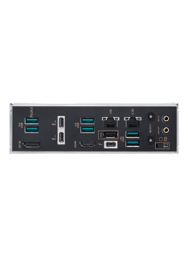 ASUS - ProArt Z890-CREATOR Wi-Fi Motherboard - Intel Core Ultra Series 2 Support, Intel Z890 Chipset, Supports Up to 256GB DDR5 Memory, 2 x PCIe 5.0 x16 Slots, 5 M.2 Slots, 10Gb Ethernet, Wi-Fi 7, Bluetooth 5.4, Thunderbolt 5/4, 7.1 Surround Sound, HDMI 2.1, 10 USB Ports, Advanced Cooling & Power Solutions, ATX Form Factor | 90MB1JD0-M0EAY0 Black - Image 1