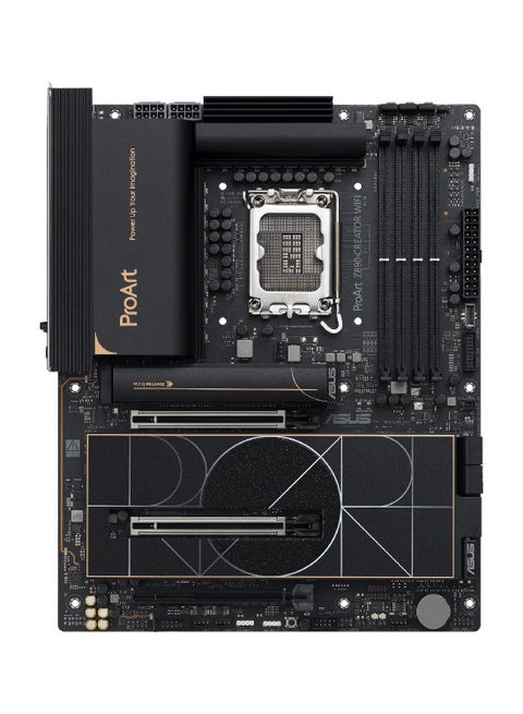 ProArt Z890-CREATOR Wi-Fi Motherboard - Intel Core Ultra Series 2 Support, Intel Z890 Chipset, Supports Up to 256GB DDR5 Memory, 2 x PCIe 5.0 x16 Slots, 5 M.2 Slots, 10Gb Ethernet, Wi-Fi 7, Bluetooth 5.4, Thunderbolt 5/4, 7.1 Surround Sound, HDMI 2.1, 10 USB Ports, Advanced Cooling & Power Solutions, ATX Form Factor | 90MB1JD0-M0EAY0 Black