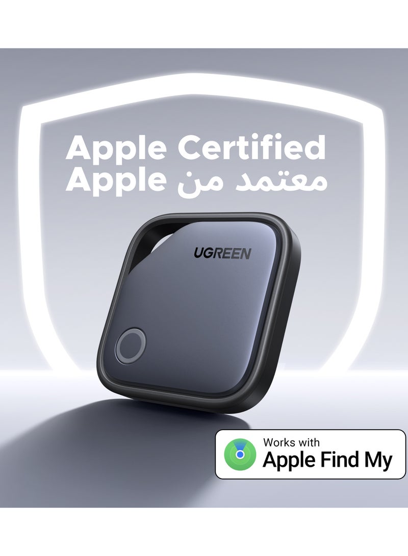 Ugreen - iOS Only Bluetooth Tracker Up to 2 Year Battery, Keys Finder and Item Locator for Phones,  Bags, iPhone iPad Finder, Smart Tag for Earbuds and Luggage,1-Pack - Black - Image 1