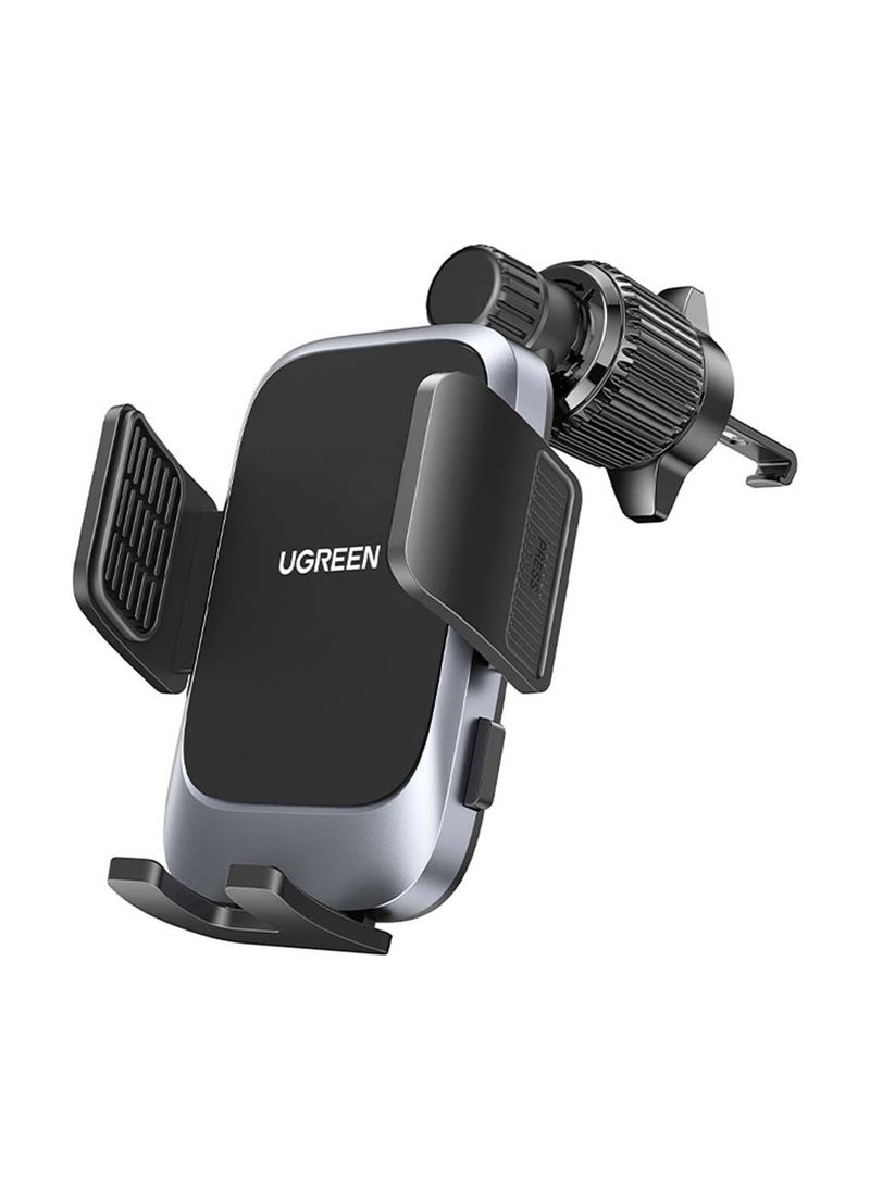 Ugreen Car Phone Holder Car Mount, 360° Adjustable Arm for Air Vent, One-button Release, Metal Hook Mobile Holder, Fit for iPhone 16/15/14, Samsung S25/24/23, 4.7-7.2-inch Smartphone Accessories - Black  - Image 1