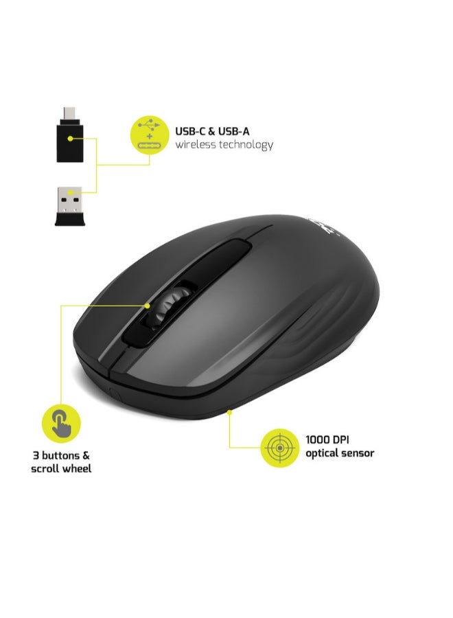 Port Kaspersky Standard 1 Device 1 Year + PORT 2.4GHz Wireless Mouse | Black - Image 3
