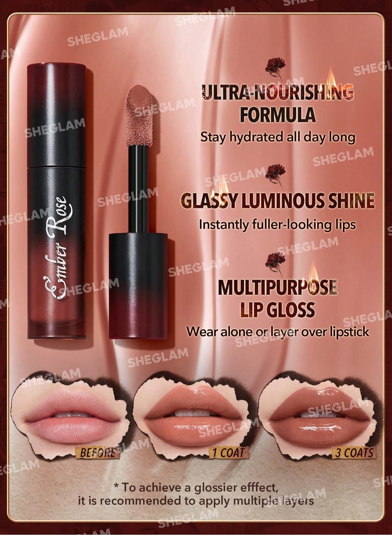 شيجلام Ember Rose Immortal Love Nourishing Lip Gloss Amor  - Image 5