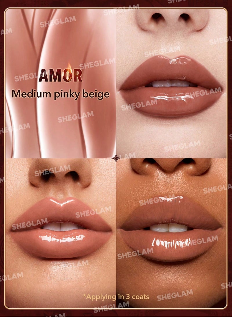 شيجلام Ember Rose Immortal Love Nourishing Lip Gloss Amor  - Image 3