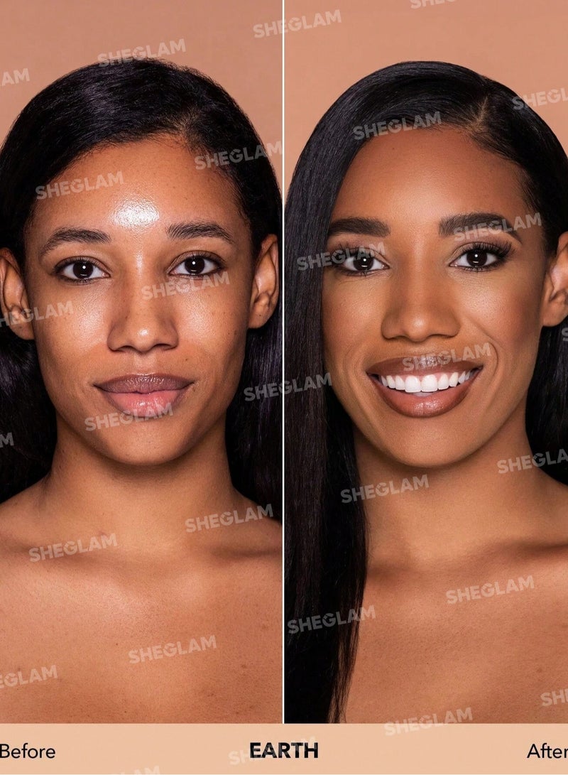 شيجلام Complexion Pro Long Lasting Breathable Matte Foundation Earth  - Image 2