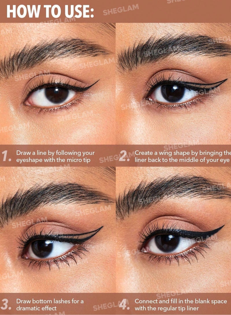 SHEGLAM Multi-Tasker Line And Detail Eyeliner Pen Black - Image 5