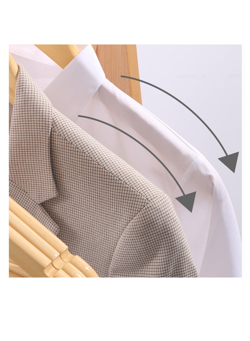 ECVV - 6-Piece ECVV Wooden Suit Hangers Smooth Finish Solid Wood Coat Hanger with Non Slip Pants Bar, Swivel Hook and Precisely Cut Notches for Camisole | Jacket | Pant | Dress Hangers Brown 6 PIECES - Image 1