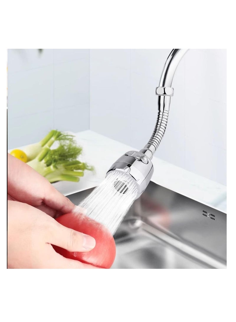 ECVV - 360 Degree Rotating Kitchen Faucet Sprayer, Double Mode Water Saving Aerator Adapter, Bathroom Extender Sink Tap Spray Head, Anti Splash Filter Nozzle, 22mm/24mm - Image 1