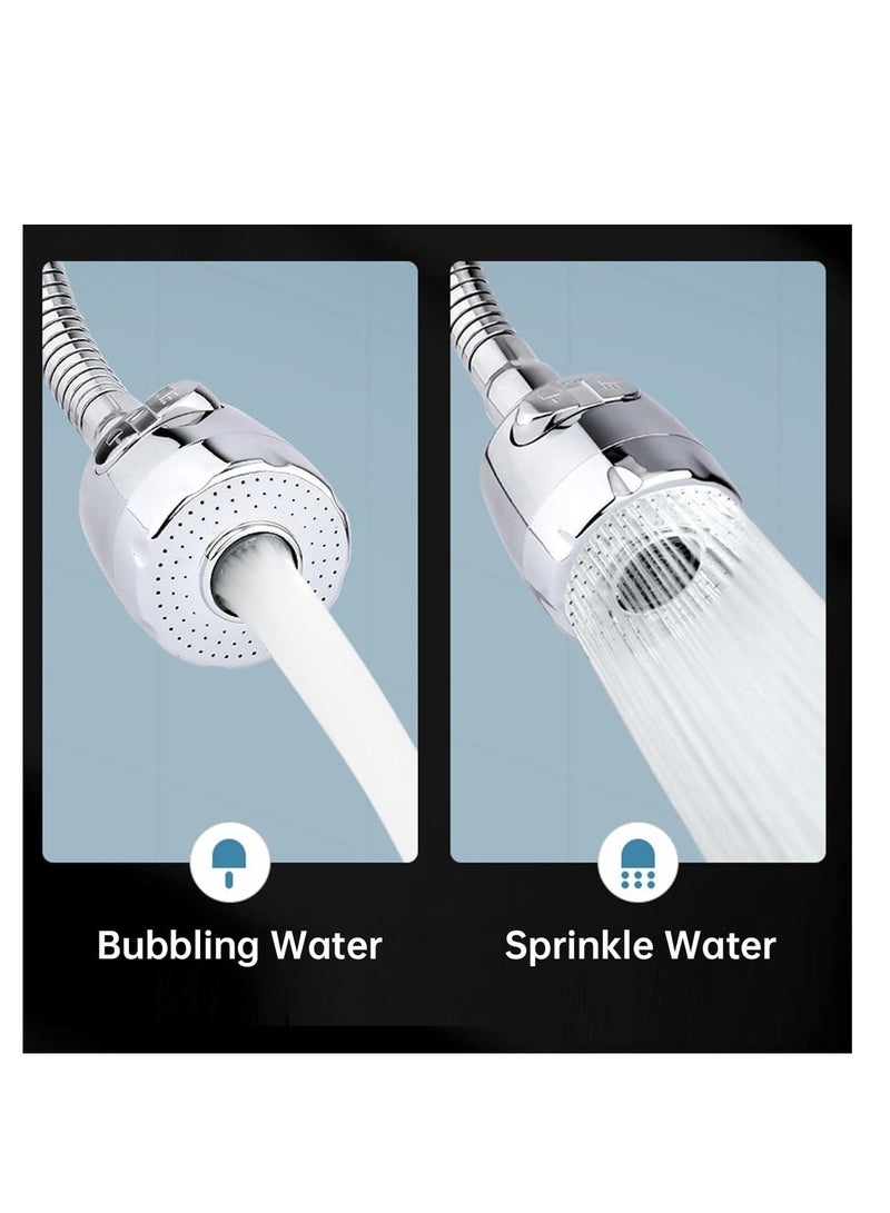 ECVV - 360 Degree Rotating Kitchen Faucet Sprayer, Double Mode Water Saving Aerator Adapter, Bathroom Extender Sink Tap Spray Head, Anti Splash Filter Nozzle, 22mm/24mm - Image 1