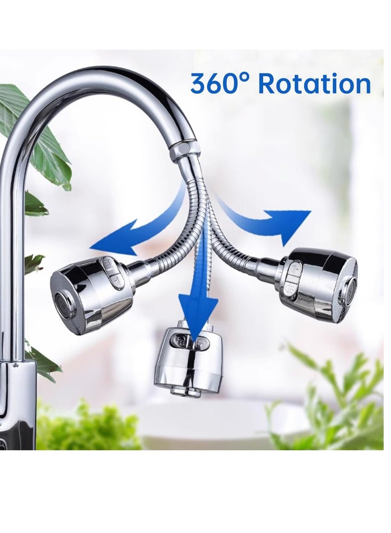 ECVV - 360 Degree Rotating Kitchen Faucet Sprayer, Double Mode Water Saving Aerator Adapter, Bathroom Extender Sink Tap Spray Head, Anti Splash Filter Nozzle, 22mm/24mm - Image 1