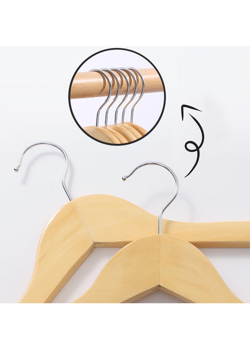 ECVV 12-Piece Plastic Suit Hangers Smooth Finish Solid Plastic Coat Hanger with Non Slip Pants Bar, Swivel Hook and Precisely Cut Notches for Camisole | Jacket | Pant | Dress Hangers Brown - Image 4