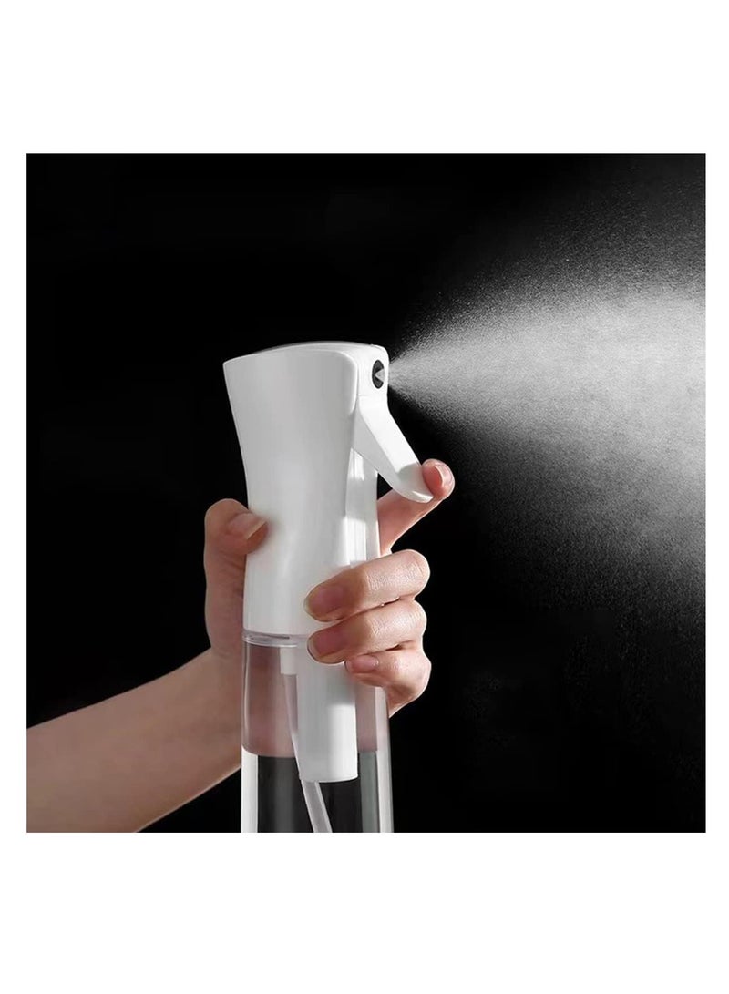 ECVV ECVV Continuous Spray Bottle Plastic Empty Hair Mist Sprayer Ultra Fine Water Mister for Hairstyling Cleaning Salons Plants Pet Care (300ml, Transparent White) - Image 2