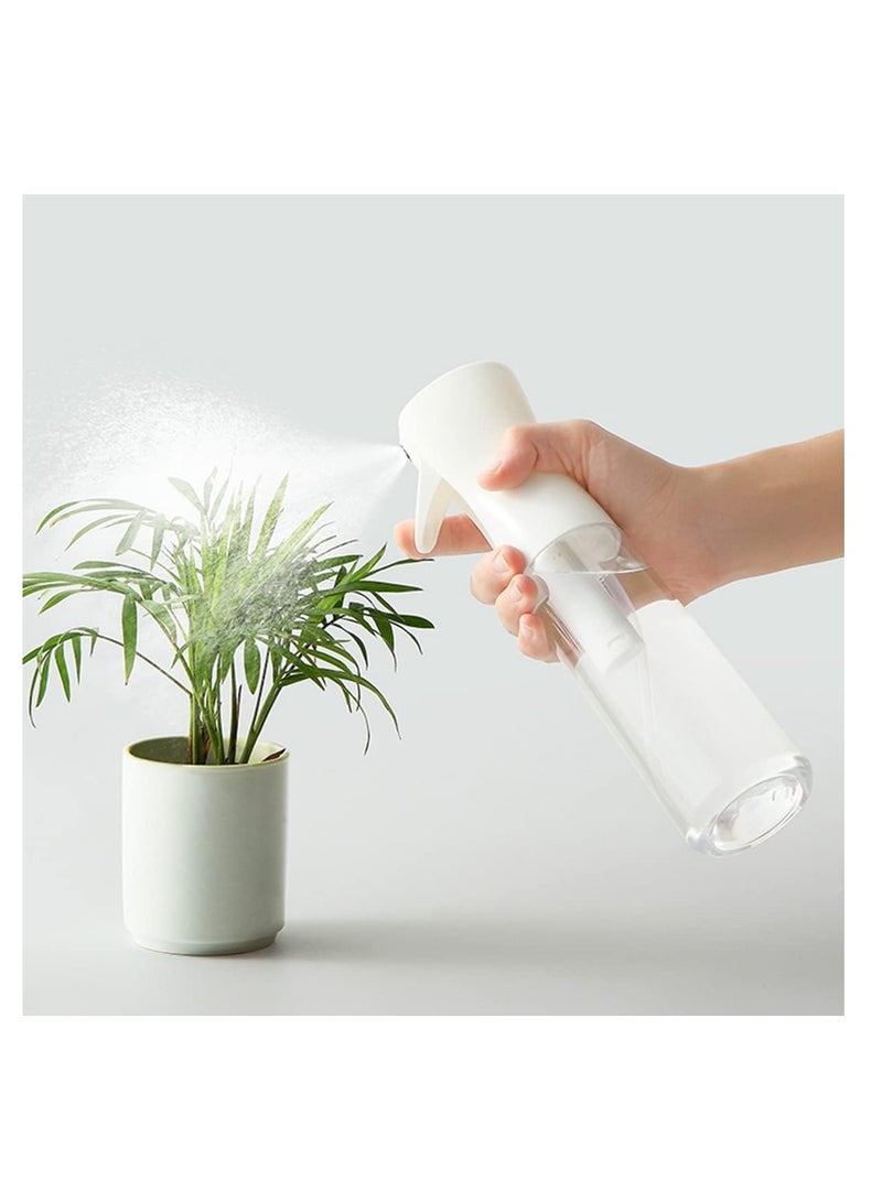 ECVV ECVV Continuous Spray Bottle Plastic Empty Hair Mist Sprayer Ultra Fine Water Mister for Hairstyling Cleaning Salons Plants Pet Care (300ml, Transparent White) - Image 5