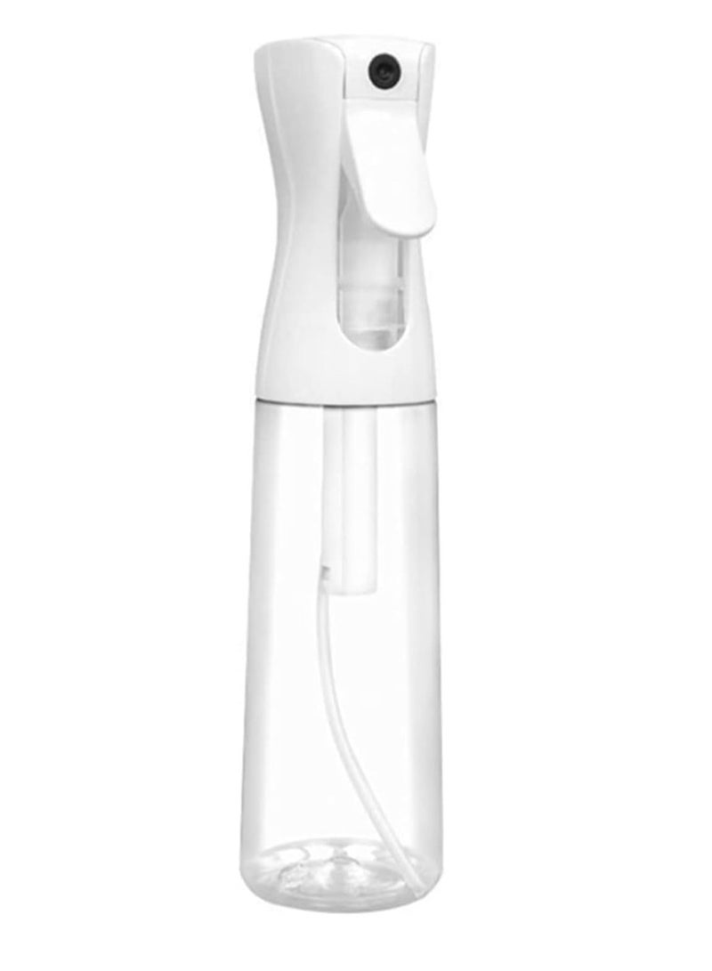 ECVV ECVV Continuous Spray Bottle Plastic Empty Hair Mist Sprayer Ultra Fine Water Mister for Hairstyling Cleaning Salons Plants Pet Care (300ml, Transparent White) - Image 1