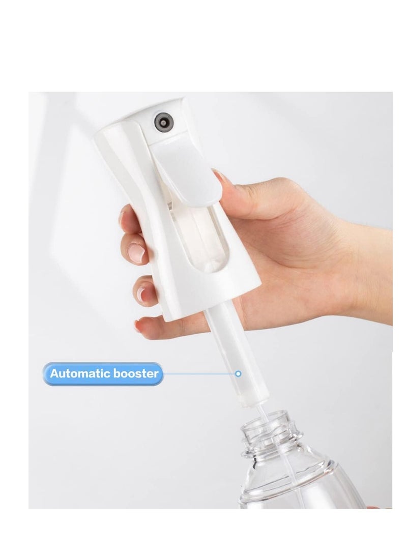 ECVV ECVV Continuous Spray Bottle Plastic Empty Hair Mist Sprayer Ultra Fine Water Mister for Hairstyling Cleaning Salons Plants Pet Care (300ml, Transparent White) - Image 4