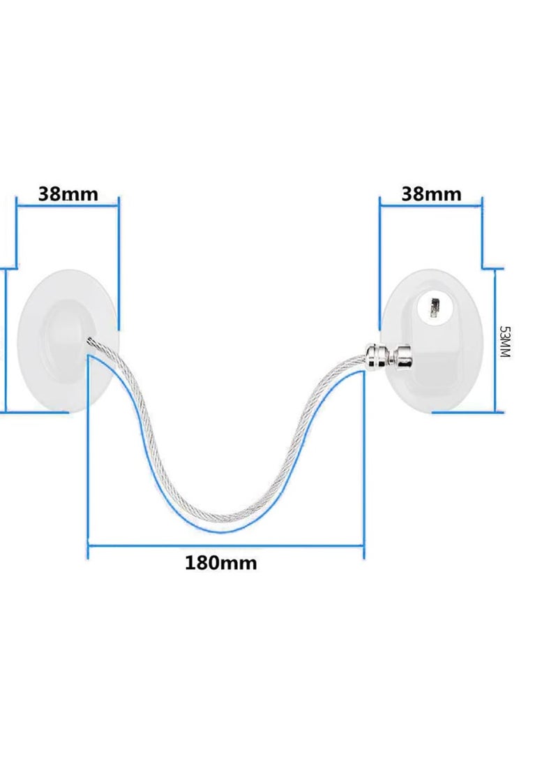 ECVV - Refrigerator Door Lock with 2 Keys Multipurpose Child Proofing Locks Kids Safety Locks with Strong Adhesive Used in Freezer, Drawer, Cabinet - Image 1