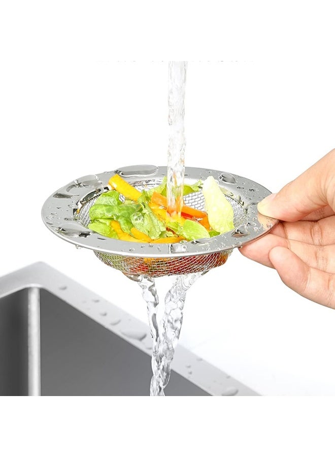 إي سي في في ECVV 4pcs Stainless Steel Sink Drain Strainer 7.5cm Outer Diameter Sink Filter Kitchen Sink Filter Food Catcher Mesh Sink Drain Strainer for Kitchen Sinks Bathroom Bathtub Shower Drains White  - Image 4