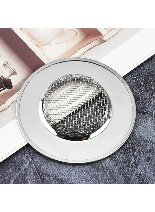 إي سي في في ECVV 4pcs Stainless Steel Sink Drain Strainer 7.5cm Outer Diameter Sink Filter Kitchen Sink Filter Food Catcher Mesh Sink Drain Strainer for Kitchen Sinks Bathroom Bathtub Shower Drains White  - Image 3