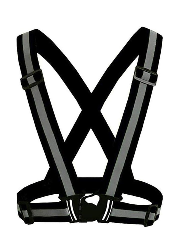 ECVV Adjustable Reflective Vest Belt For Safety With High Visibility (black) - Image 1
