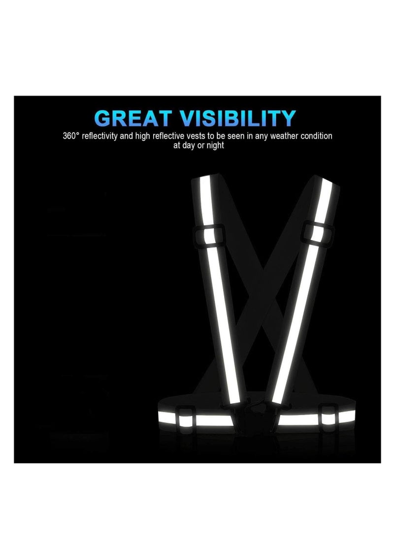 ECVV Adjustable Reflective Vest Belt For Safety With High Visibility (black) - Image 3