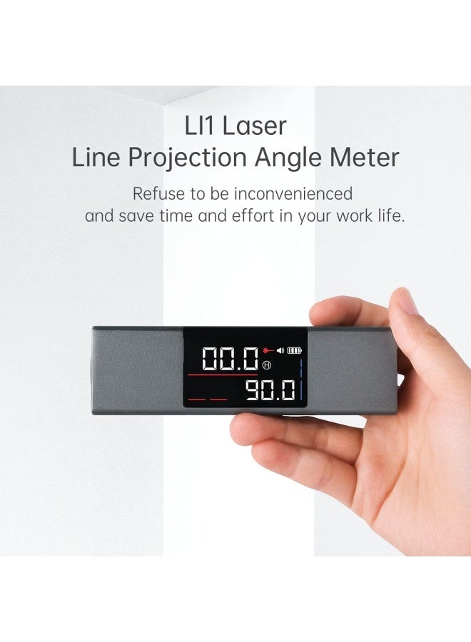 ECVV - Portable Laser Angle Ruler Protractor 2-in-1 Angle Measure Laser Ruler Type-C Charging Laser Measurement Tool Digital Angle Finder Angle Gauge - Image 1