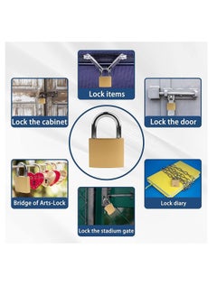 ECVV 1 Pack Padlock Waterproof Solid Brass Lock 63MM - Padlock with Keys for Sheds Gold  - Image 5