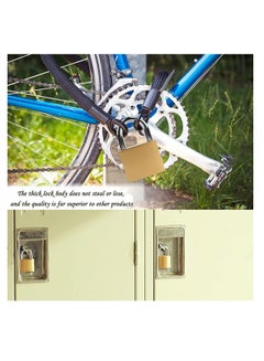 ECVV 1 Pack Padlock Waterproof Solid Brass Lock 63MM - Padlock with Keys for Sheds Gold  - Image 4