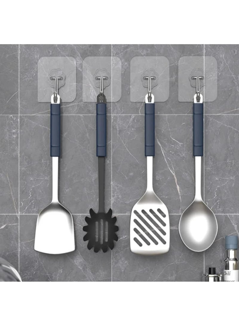 إي سي في في 15 Transparent Strong Suction Hooks for Home Kitchen Bathroom  - Image 2