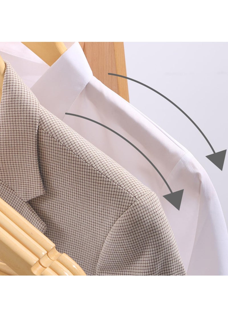 ECVV - ECVV Wooden Suit Hangers - Smooth Finish Solid Wood Coat Hanger with Non Slip Pants Bar, Swivel Hook and Precisely Cut Notches for Camisole | Jacket | Pant | Dress Hangers | 3 PIECES Brown 3 PIECES - Image 1