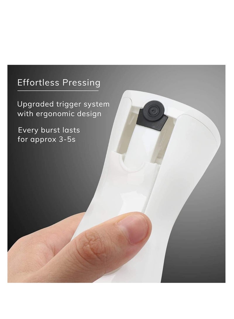 إي سي في في 300ml BPA Free Plastic Empty Mist Spray Bottle With Pressurized Mister Pump For Hair, Salon, Plants, Flower Cleaning (White)  - Image 5