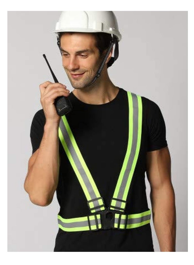 ECVV Adjustable Reflective Vest Belt For Safety With High Visibility (green) Red  - Image 5