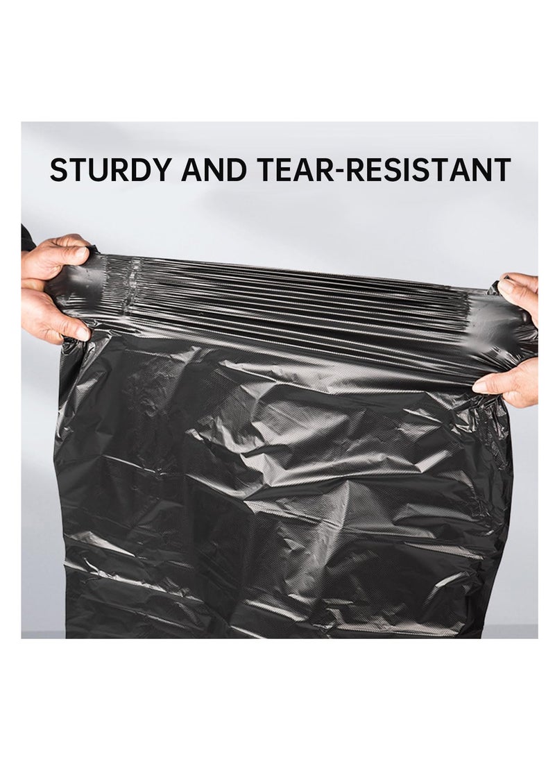 إي سي في في ECVV Garbage Bags 50 Pcs (5 Rolls) Large Black Trash Bags Waste Basket Liners Lawn Bags Garbage Can Liner for Office Bathroom Kitchen Lawn, Strong Tear & Leak Resistant, 80x 100cm 80x 100cmcm  - Image 3