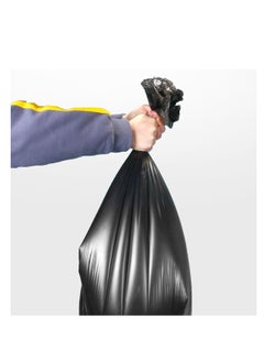 ECVV ECVV Garbage Bags 50 Pcs (5 Rolls) Large Black Trash Bags Waste Basket Liners Lawn Bags Garbage Can Liner for Office Bathroom Kitchen Lawn, Strong Tear & Leak Resistant, 80x 100cm 80x 100cmcm  - Image 2