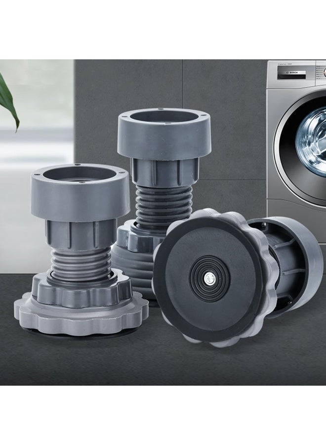 ECVV Washing Machine Shock Pad Support - Shock and Noise Cancelling, Anti Vibration Pads for Washing Machine Adjustable Height, Anti Vibration Pads Non-slip Foot Pads Black / Grey - Image 2