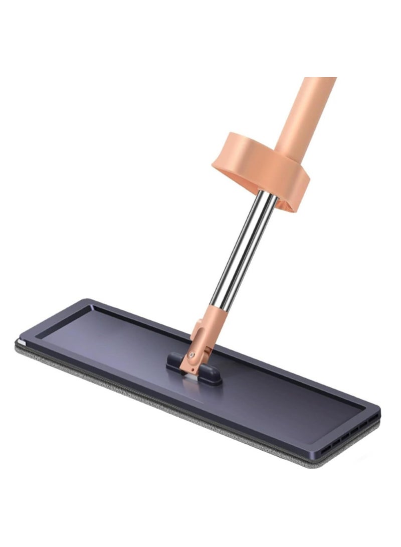 ECVV Free Hand Flat Mop 120cm | 360° Rotatable Cleaning Mop Stainless Steel Long Handle Wet and Dry Use Mops for Floor Cleaning Multicolor 120 x 35 x 10 cm; 300 gcm - Image 1