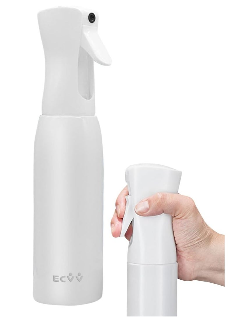 إي سي في في ECVV 500ml Continuous Spray Bottle Plastic Empty Hair Mist Sprayer Ultra Fine Water Mister for Hairstyling Cleaning Salons Plants Pet Care (White)  - Image 1