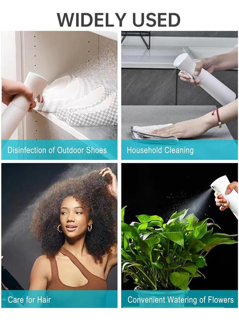 إي سي في في ECVV 500ml Continuous Spray Bottle Plastic Empty Hair Mist Sprayer Ultra Fine Water Mister for Hairstyling Cleaning Salons Plants Pet Care (White)  - Image 3