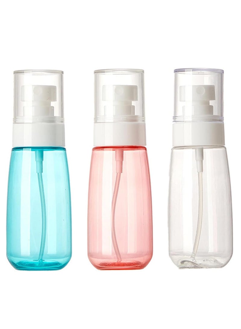 ECVV ECVV 100ML Travel Spray Bottle, Fine Mist Empty Makeup Sprayer, Thicken PETG Refillable Container, 3 Pack Leak Proof Can for Liquid Perfume Essential Oils Toners - Image 1